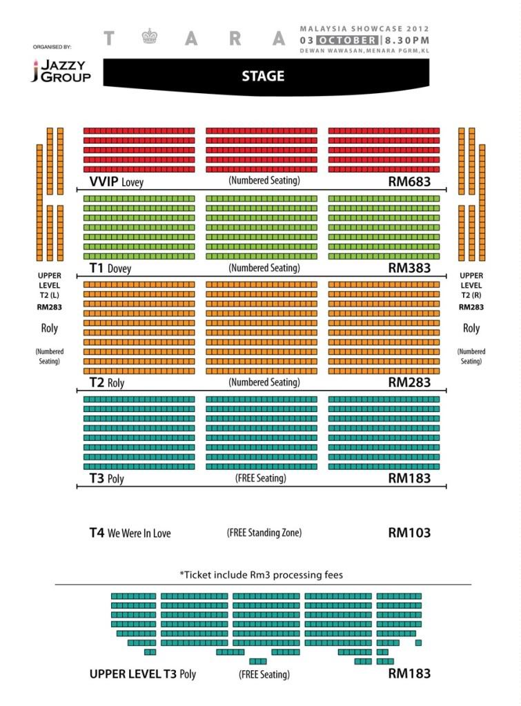 Showcase Live Seating Chart