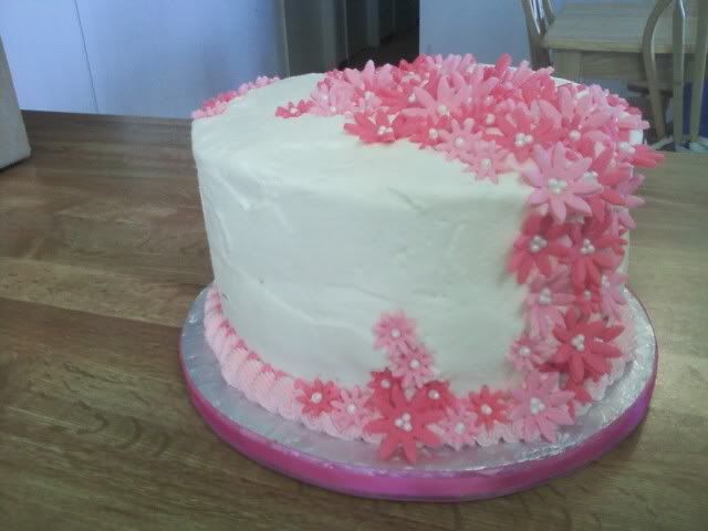 Pink Flower Cake-3