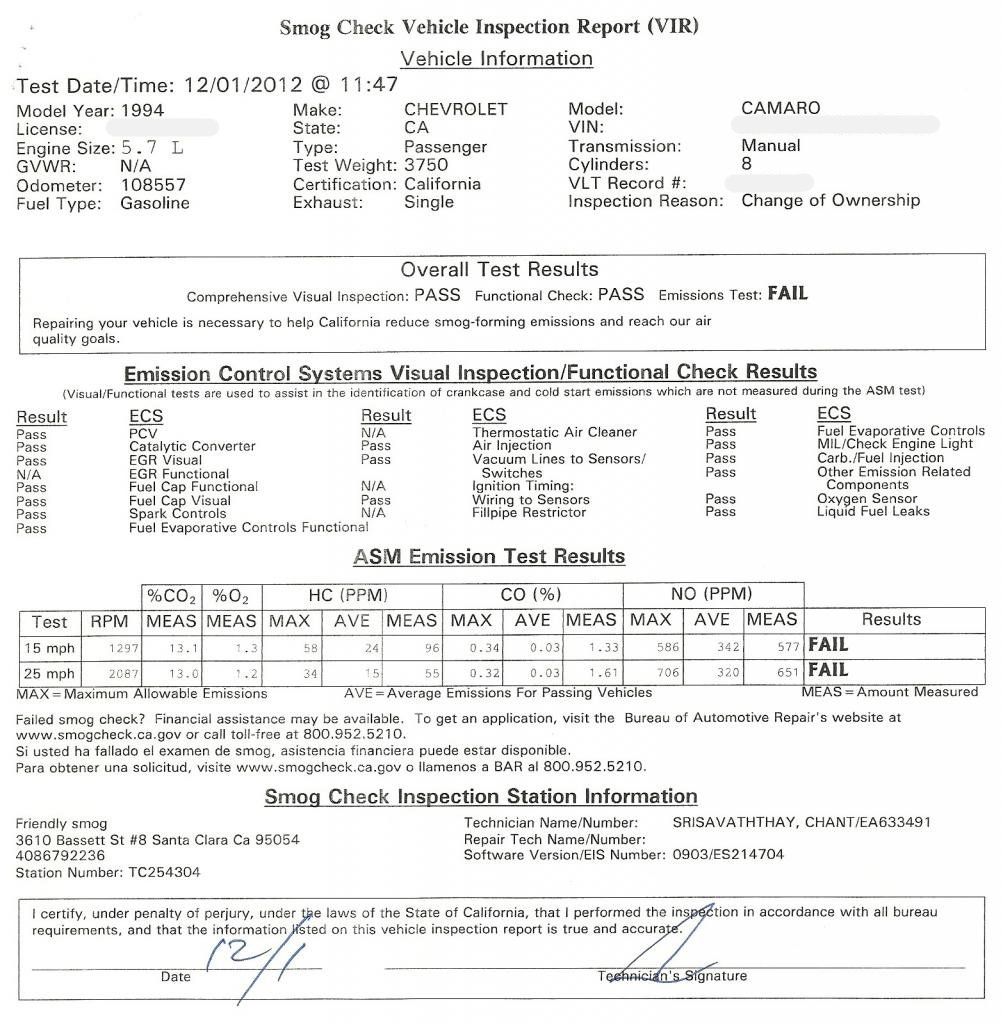 Urgent Smog Fail Ls1lt1 Forum