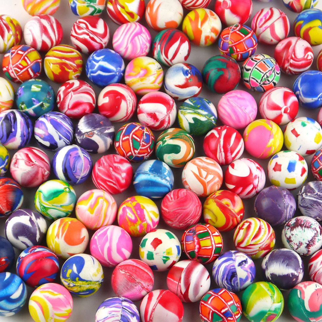 20p Mixed 30mm Superballs Super Bouncy Carnival Ball High Bounce