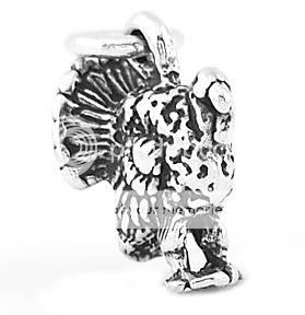 STERLING SILVER 3D WILD TURKEY CHARM/PENDANT  