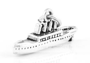 STERLING SILVER 925 3D TITANIC SHIP CHARM/PENDANT  