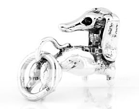 SILVER 925 DASCHUND DOG CHARM/PENDANT WITH SPLIT RING  