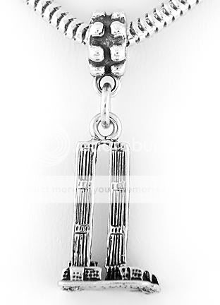Sterling Silver World Trade Center Twin Tower European Style Dangling Bead